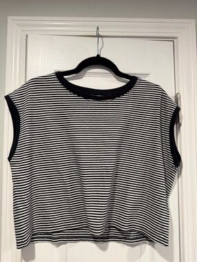 Débardeur Crop Top Madewell Découpé, Nœud Devant, Couleur Ivoire, Taille XXS